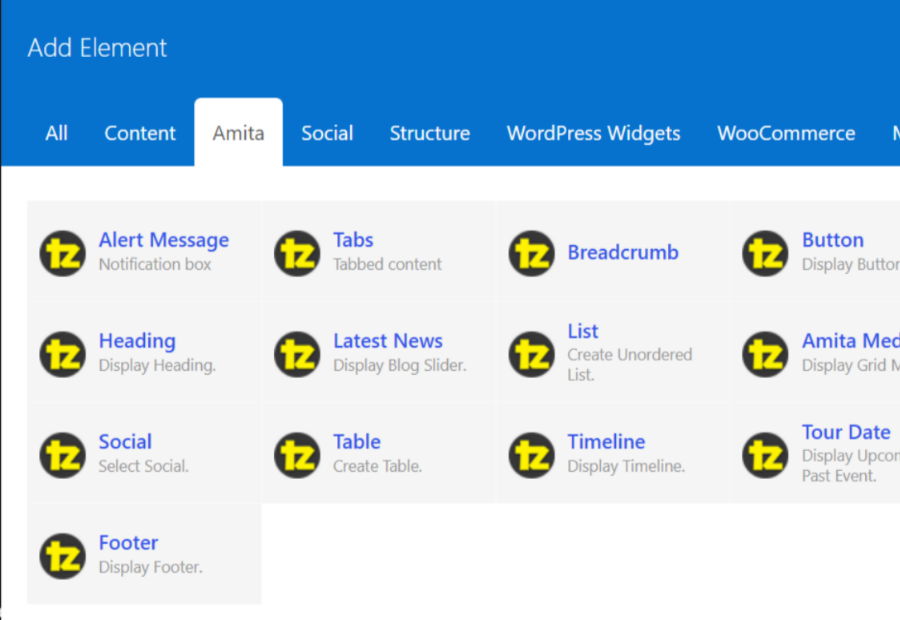 Packed with <em>a bunch of powerful widgets</em> for Page Builder